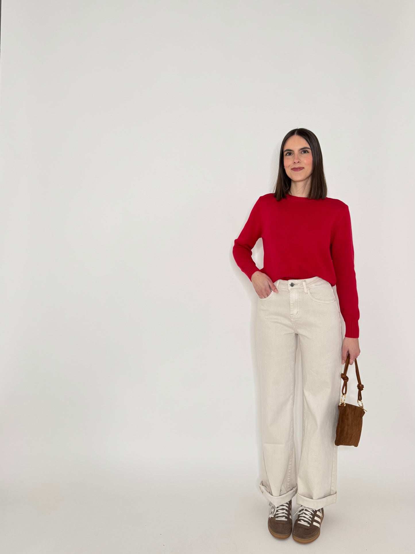 Maglia girocollo in 100% cotone Fragola