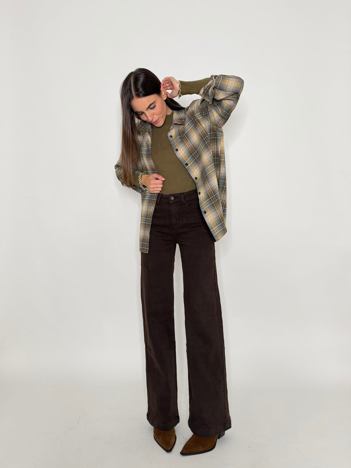 Jeans "Madrid" Wide Leg cioccolato
