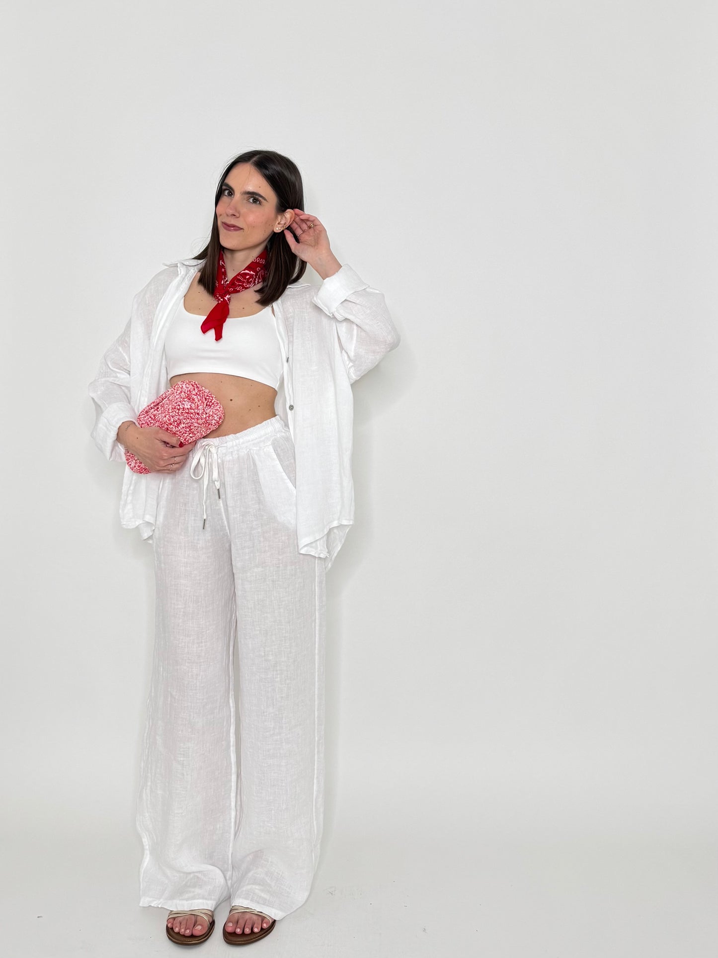 Camicia in lino Deserto Bianco