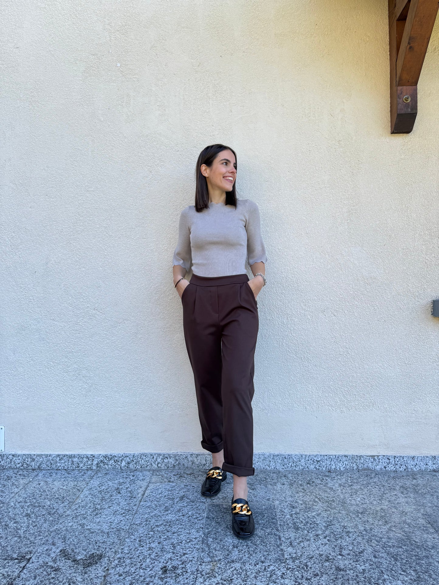 Pantalone "Agnese" cioccolato