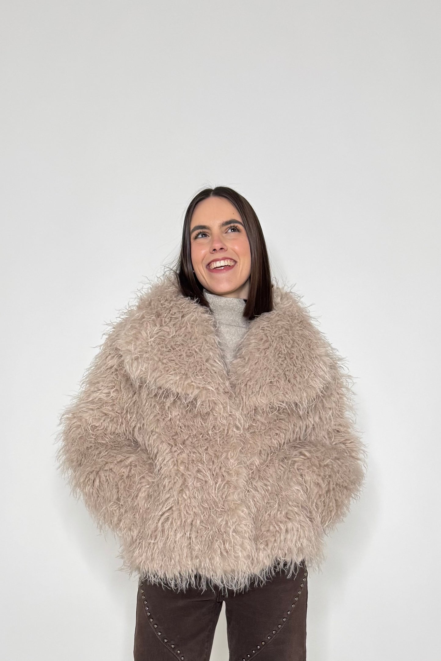 EcoPelliccia fluffy beige