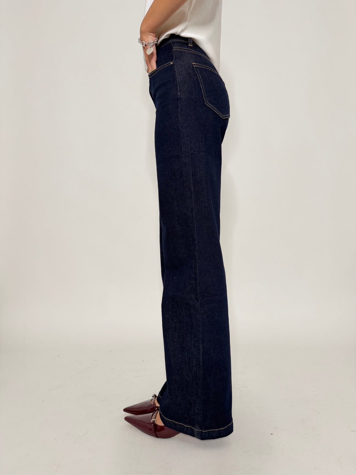 Jeans "Madrid" Wide Leg lavaggio zero