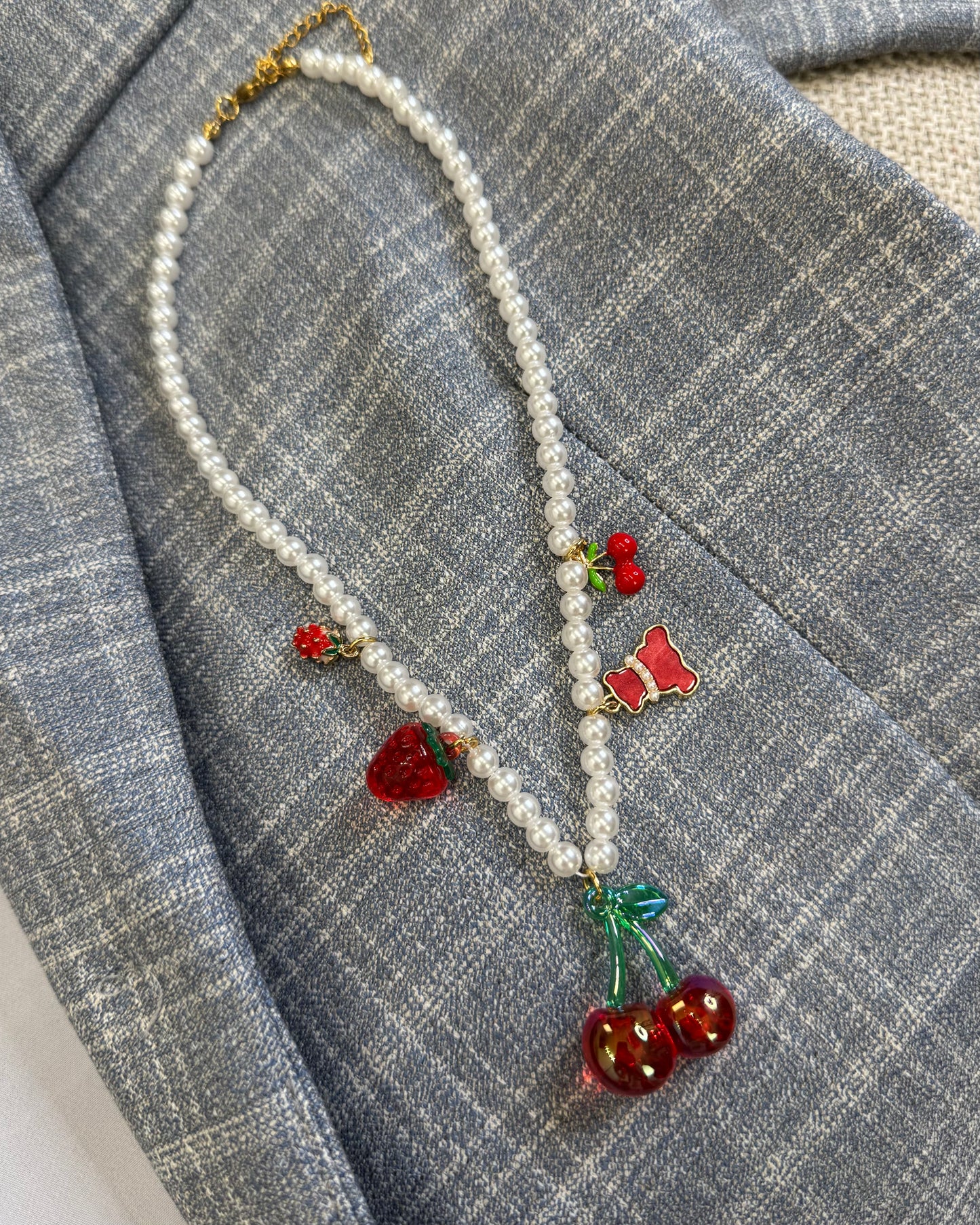 Collana Fruit. Acciaio Inox. Nichel Free