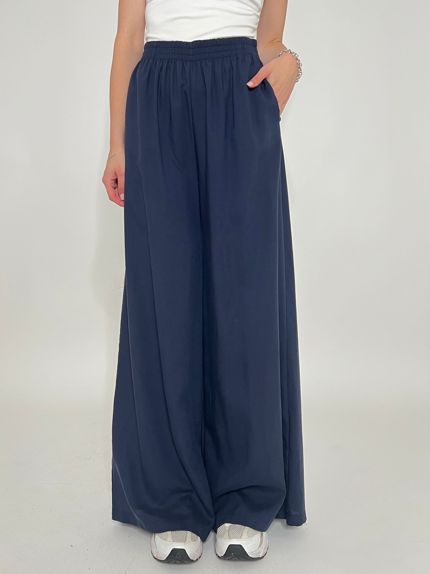 Pantalone morbido in 100% tencel Blu