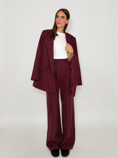Pantalone taglio sartoriale gessato