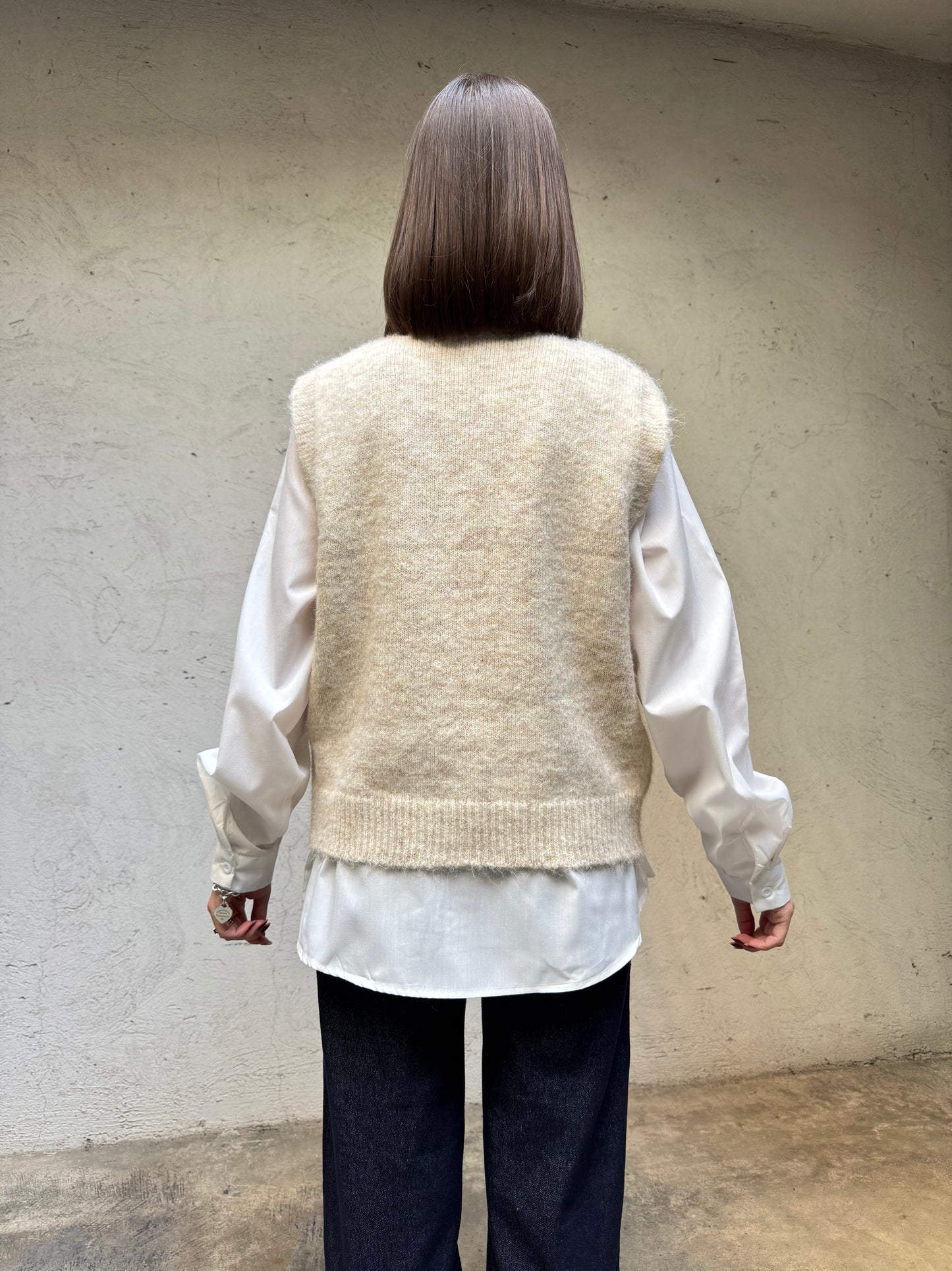 Completo gilet camicia in calda viscosa
