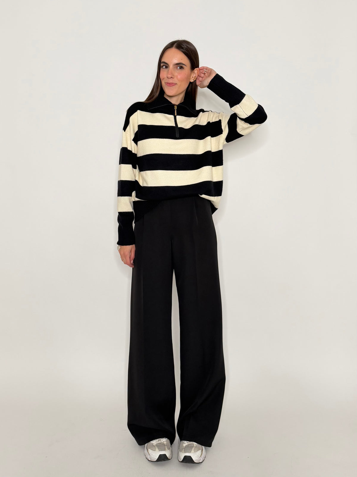 Pantalone taglio sartoriale nero