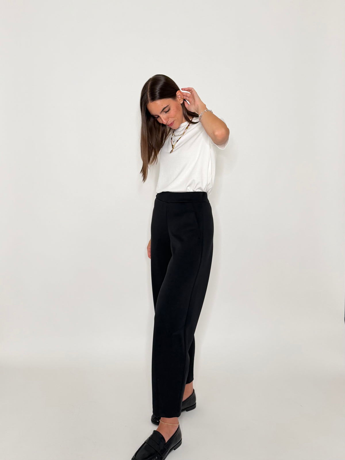 Pantalone ovetto in misto viscosa