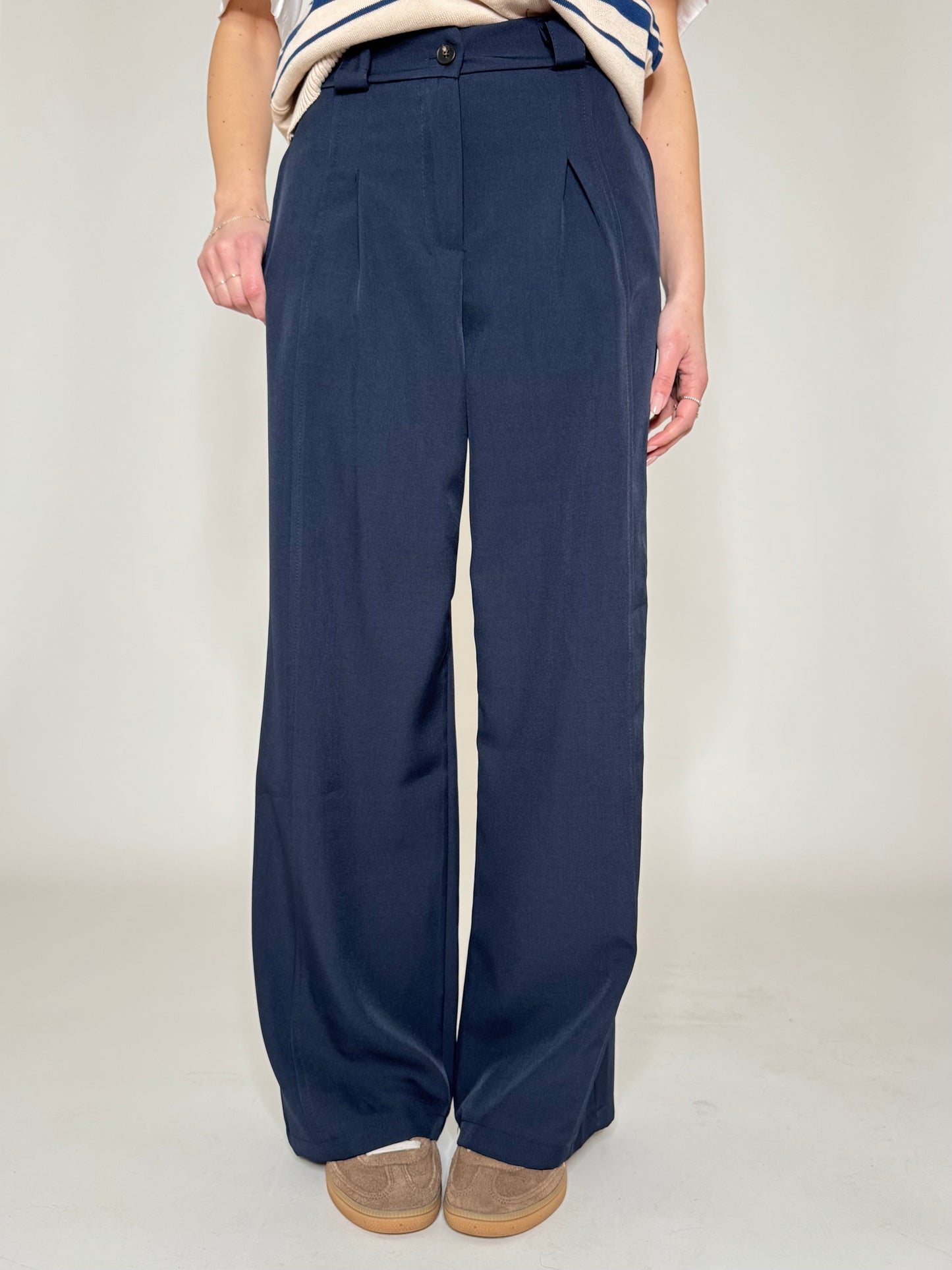 Pantalone Icon Wide leg Blu