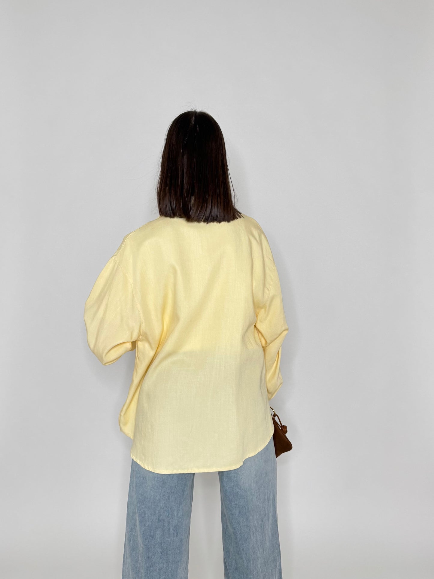 Camicia in 100% cotone taglio morbido Giallo Pulcino