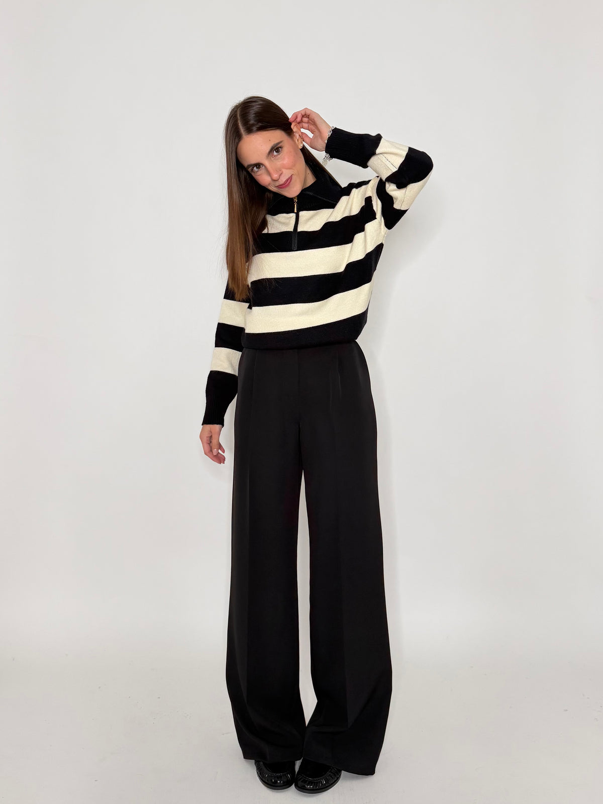 Pantalone taglio sartoriale nero
