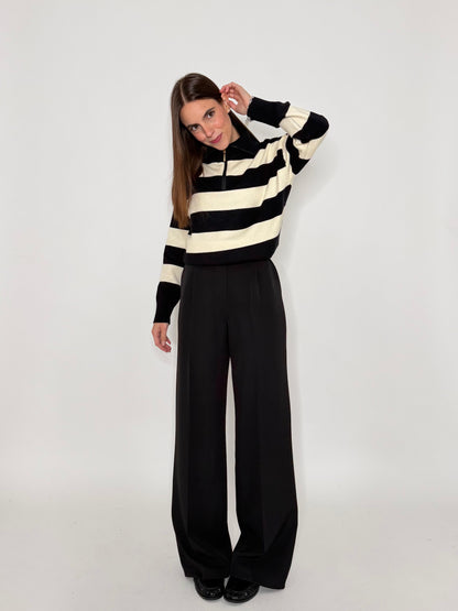 Pantalone taglio sartoriale nero
