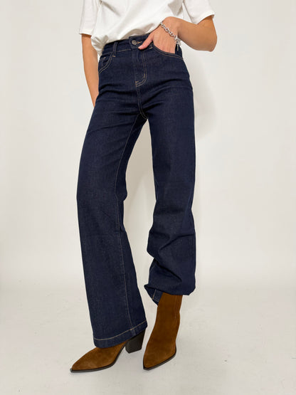 Jeans "Madrid" Wide Leg lavaggio zero