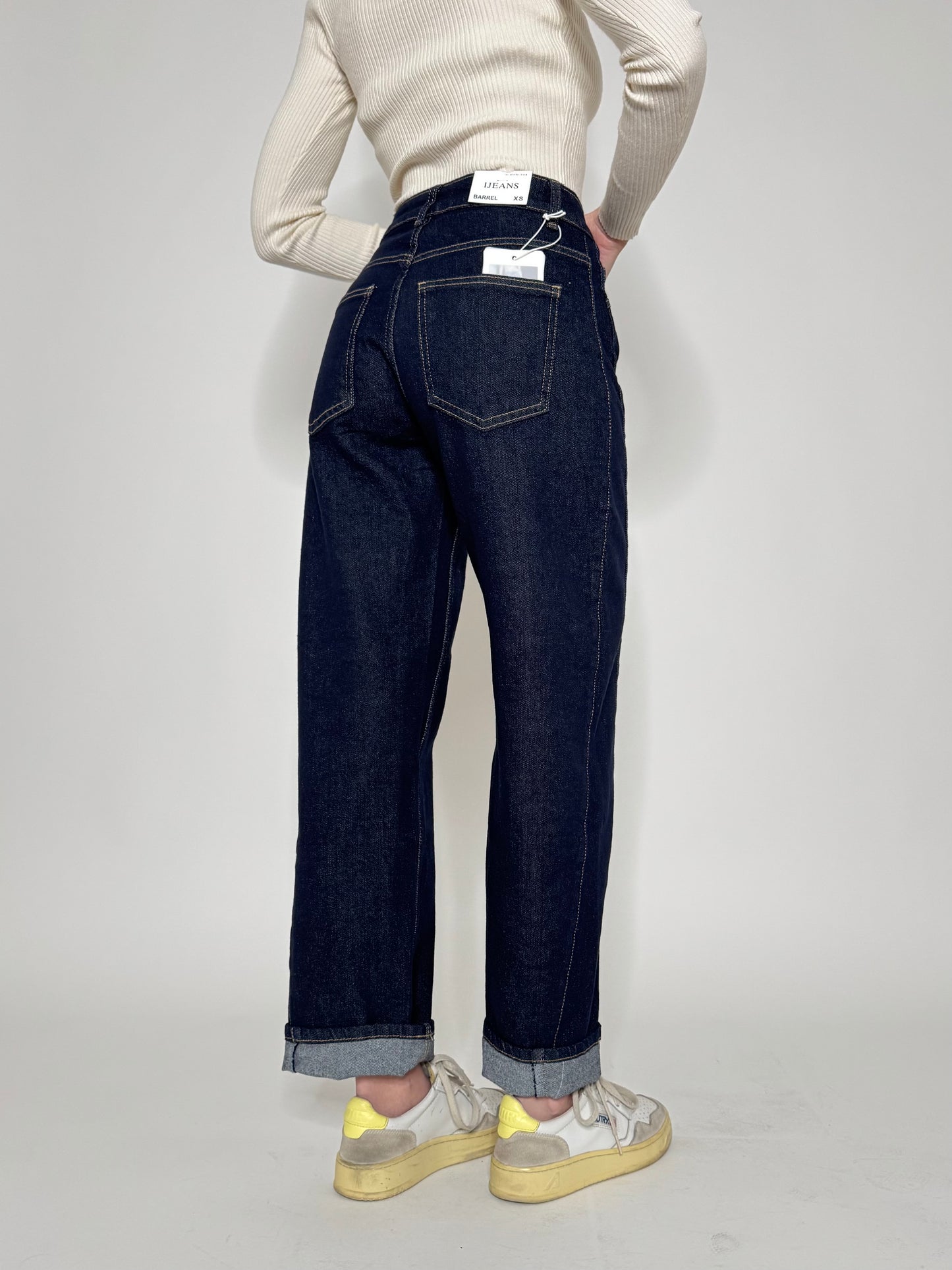 Jeans Barrel denim scuro