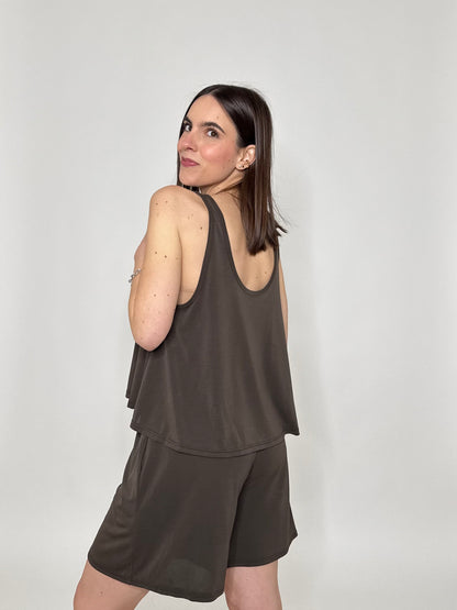 Completo comfy in modal cioccolato