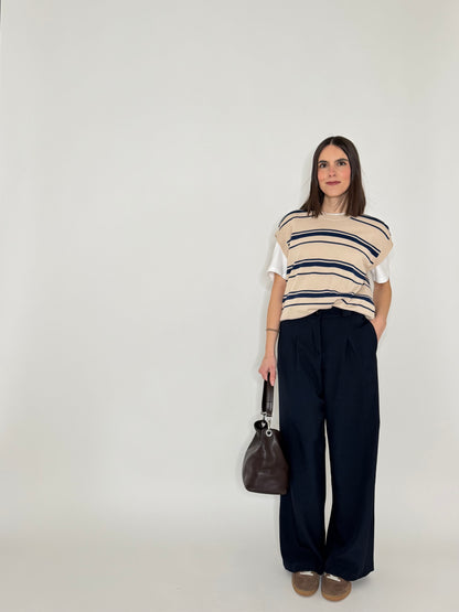 Pantalone Icon Wide leg Blu