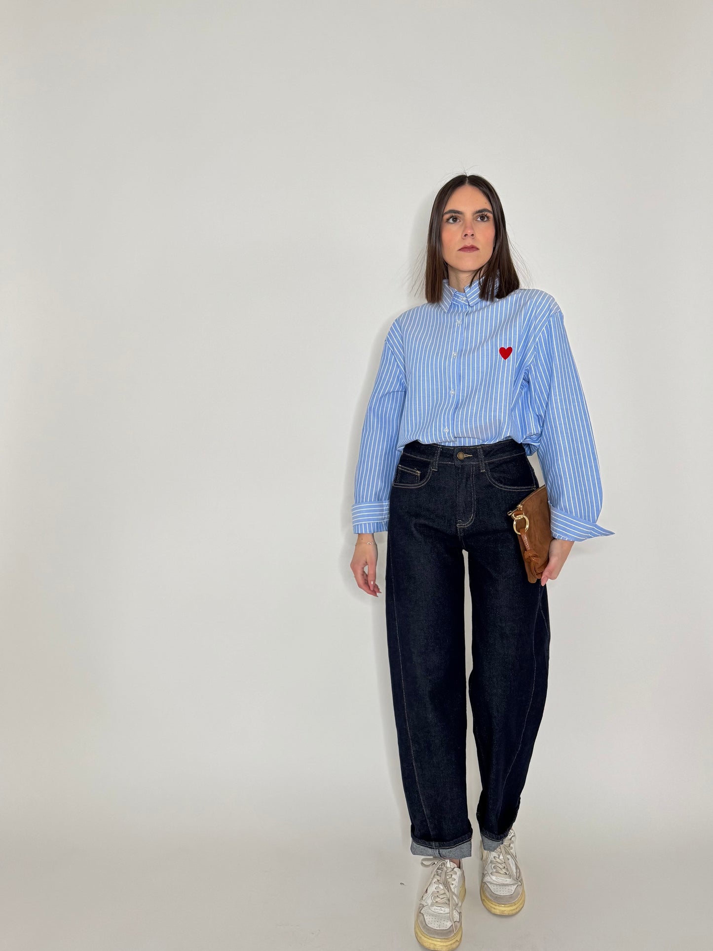 Jeans Barrel denim scuro