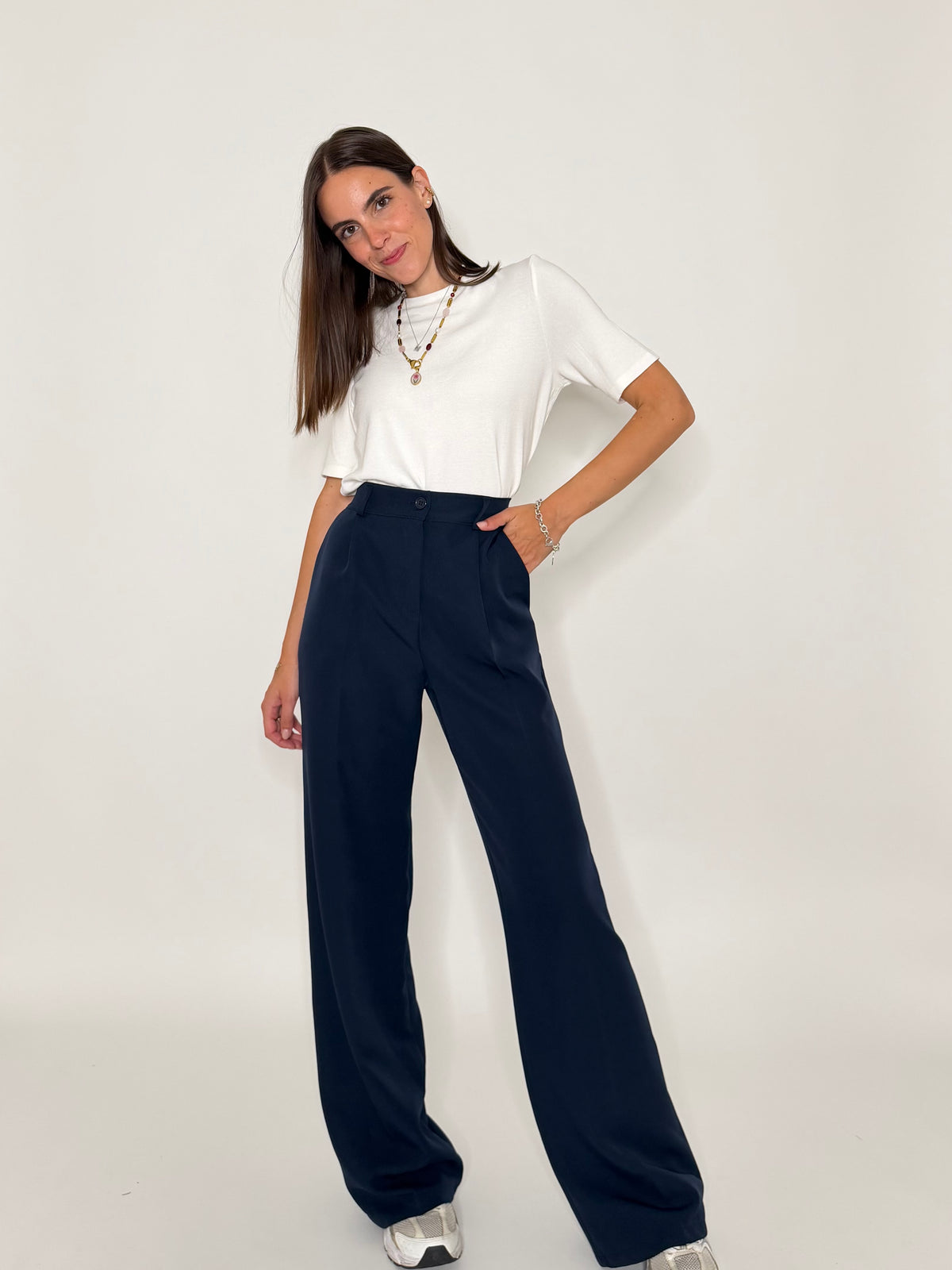 Pantalone taglio sartoriale blu - IN RIASSORTIMENTO
