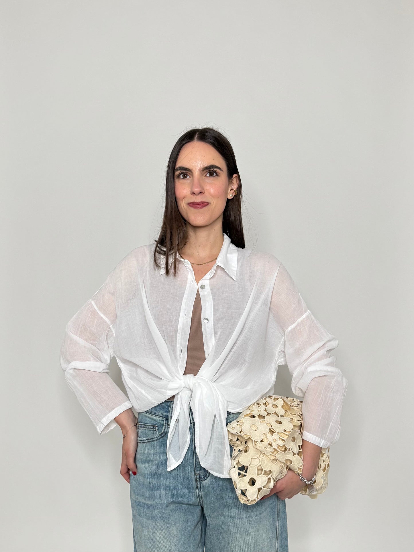 Camicia in mussola di cotone