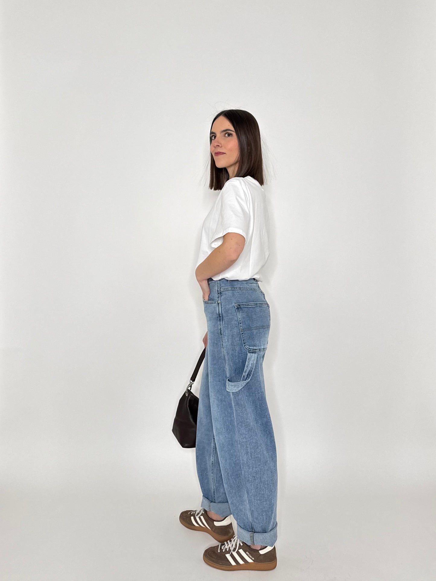 Jeans barrel light medium blue