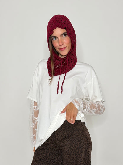 Balaclava viscosa Bordeaux