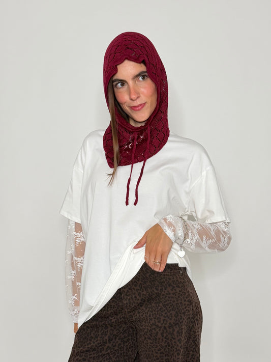 Balaclava viscosa Bordeaux