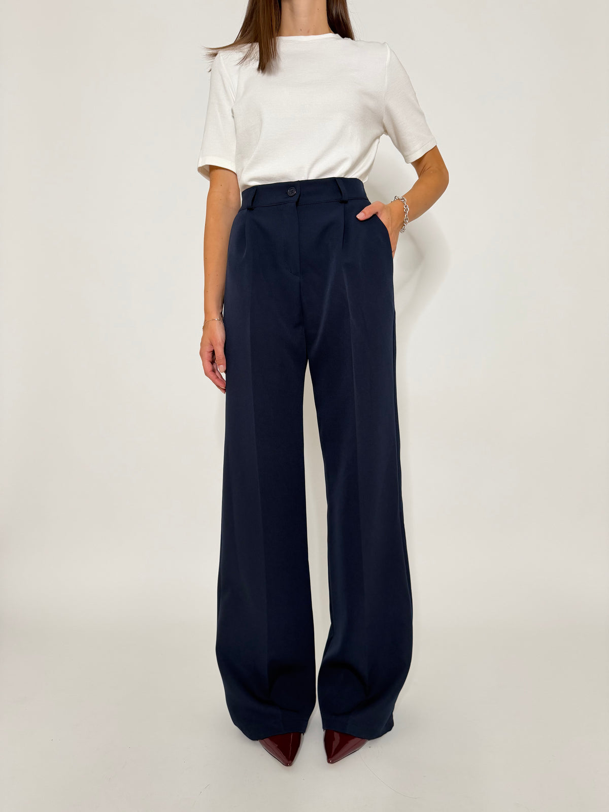 Pantalone taglio sartoriale blu - IN RIASSORTIMENTO