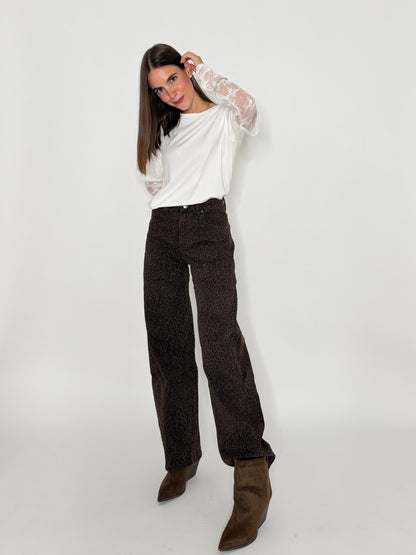 Jeans Balloon Fit leopardato
