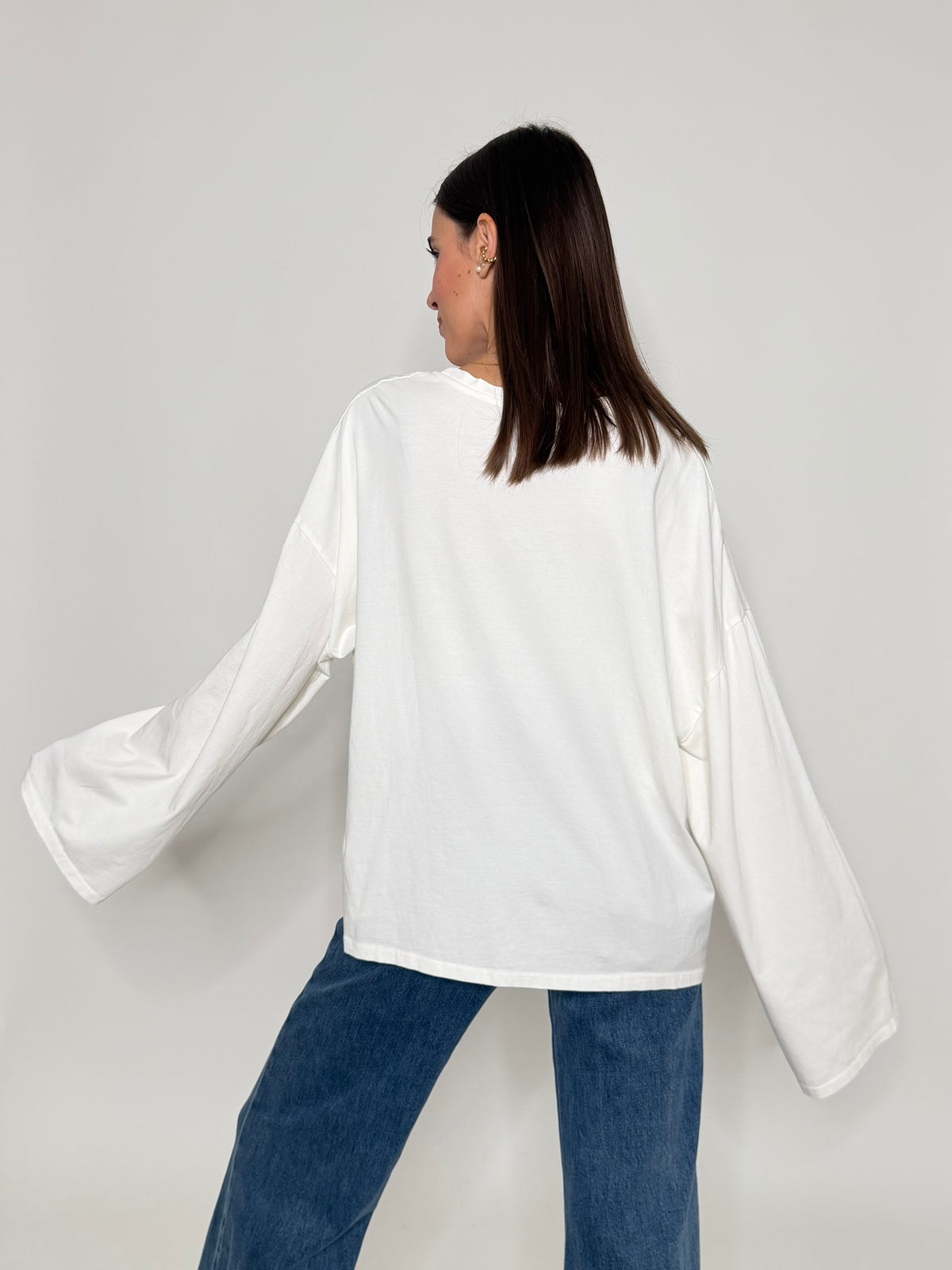 Maglia in cotone con manica a ampia Giugla