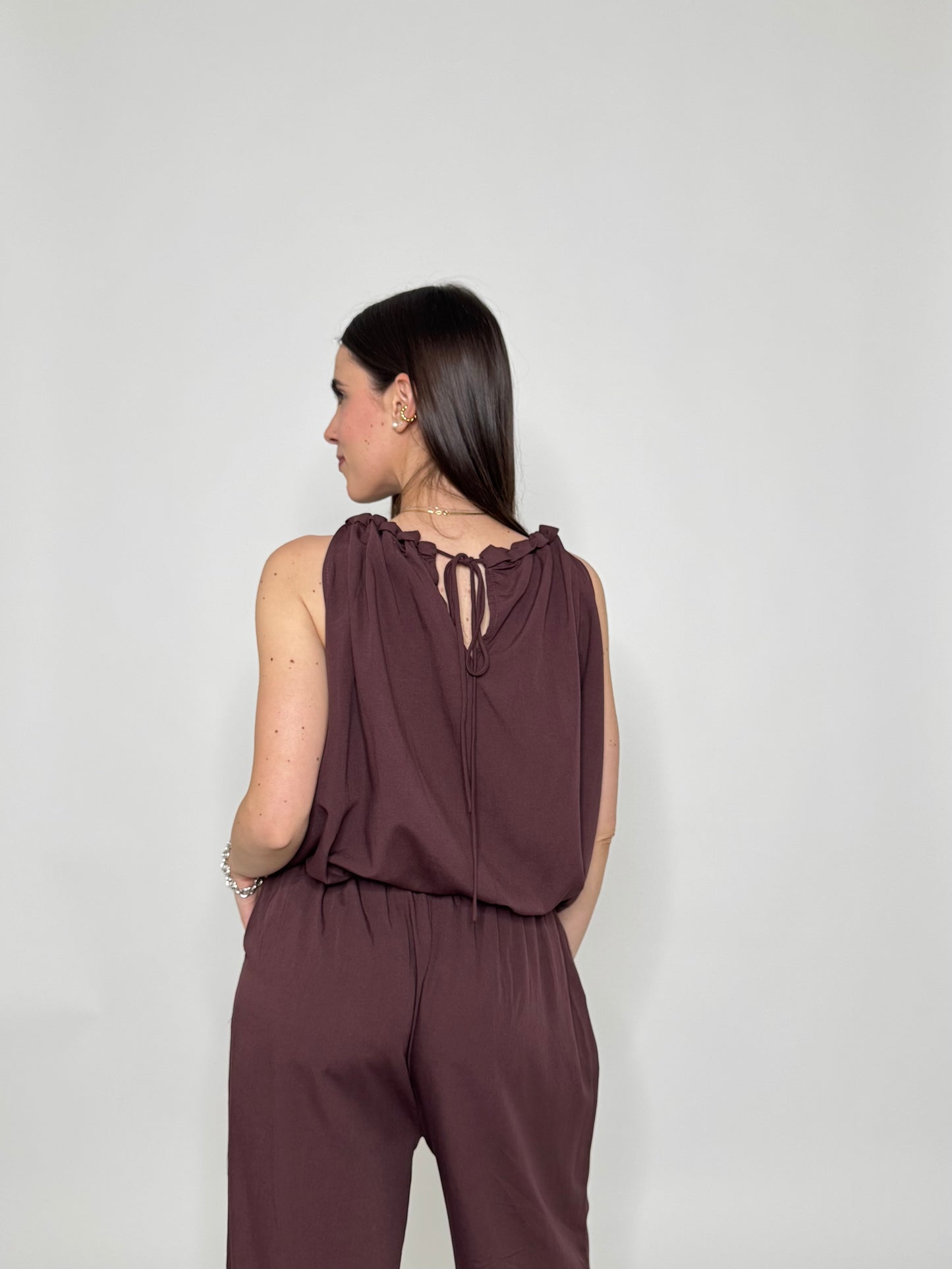 Completo Grace in fresca viscosa cioccolato