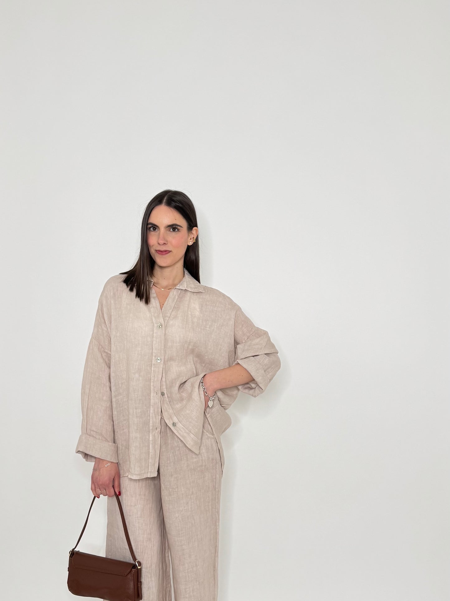 Camicia in lino Deserto Beige