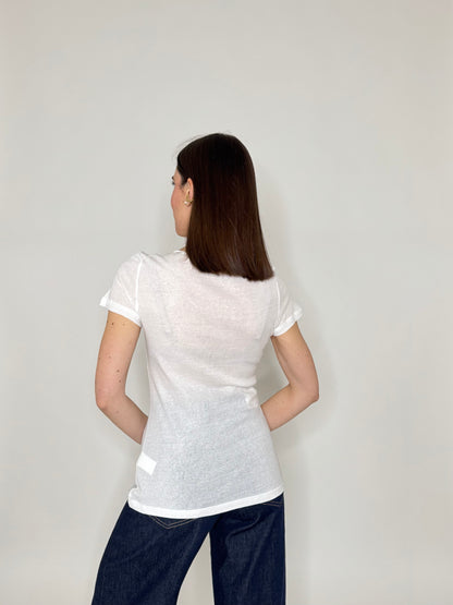 T-shirt Serafina in light 100% cotton Bianco