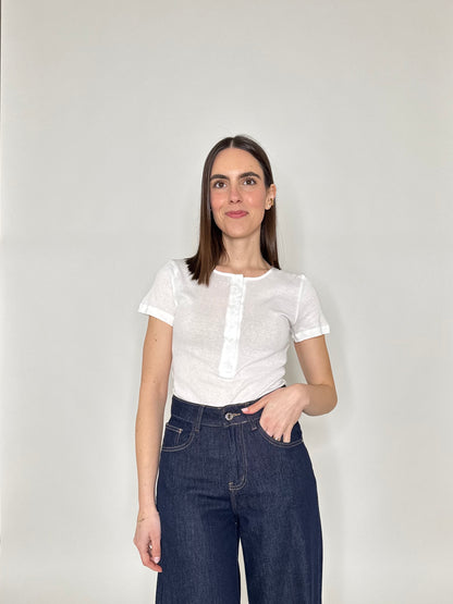 T-shirt Serafina in light 100% cotton Bianco