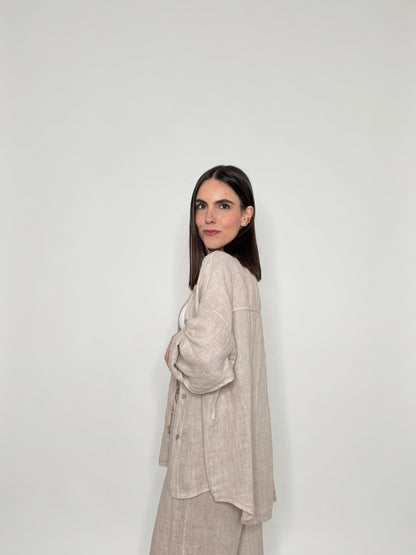 Camicia in lino Deserto Beige