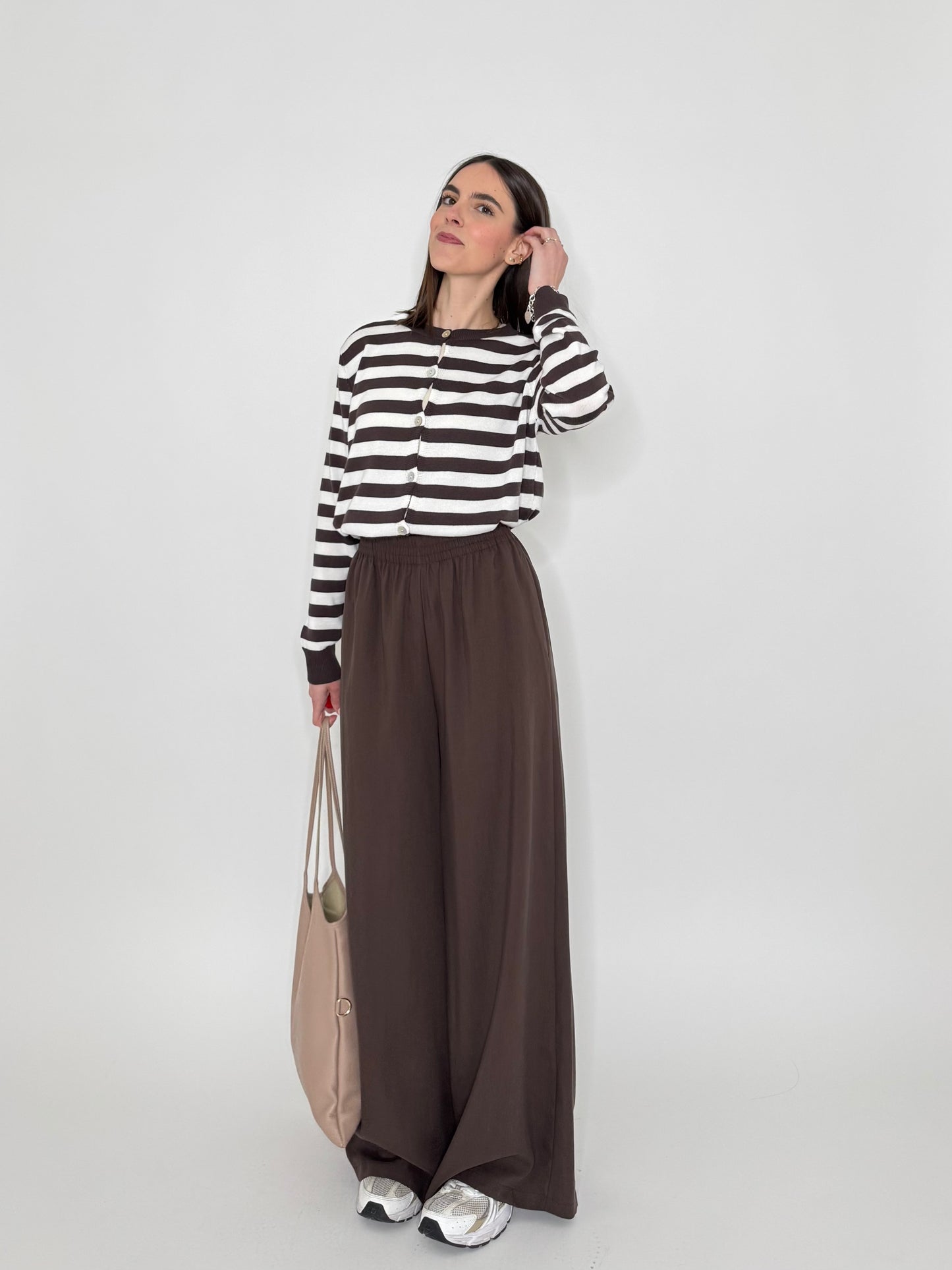 Pantalone morbido in 100% tencel Cioccolato
