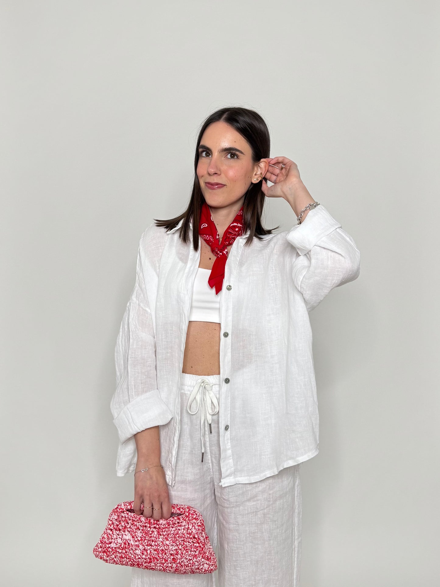 Camicia in lino Deserto Bianco
