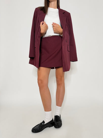 Gonna pantalone gessata