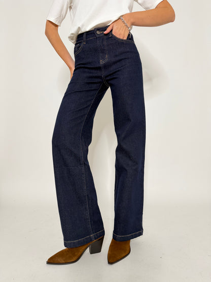 Jeans "Madrid" Wide Leg lavaggio zero