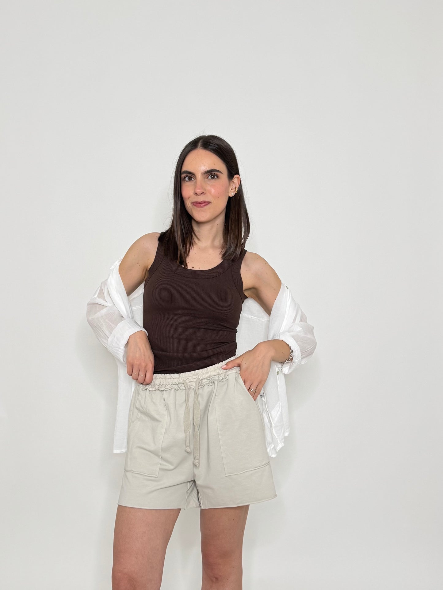 Pantaloncino in maglina cotone Comfy Sabbia