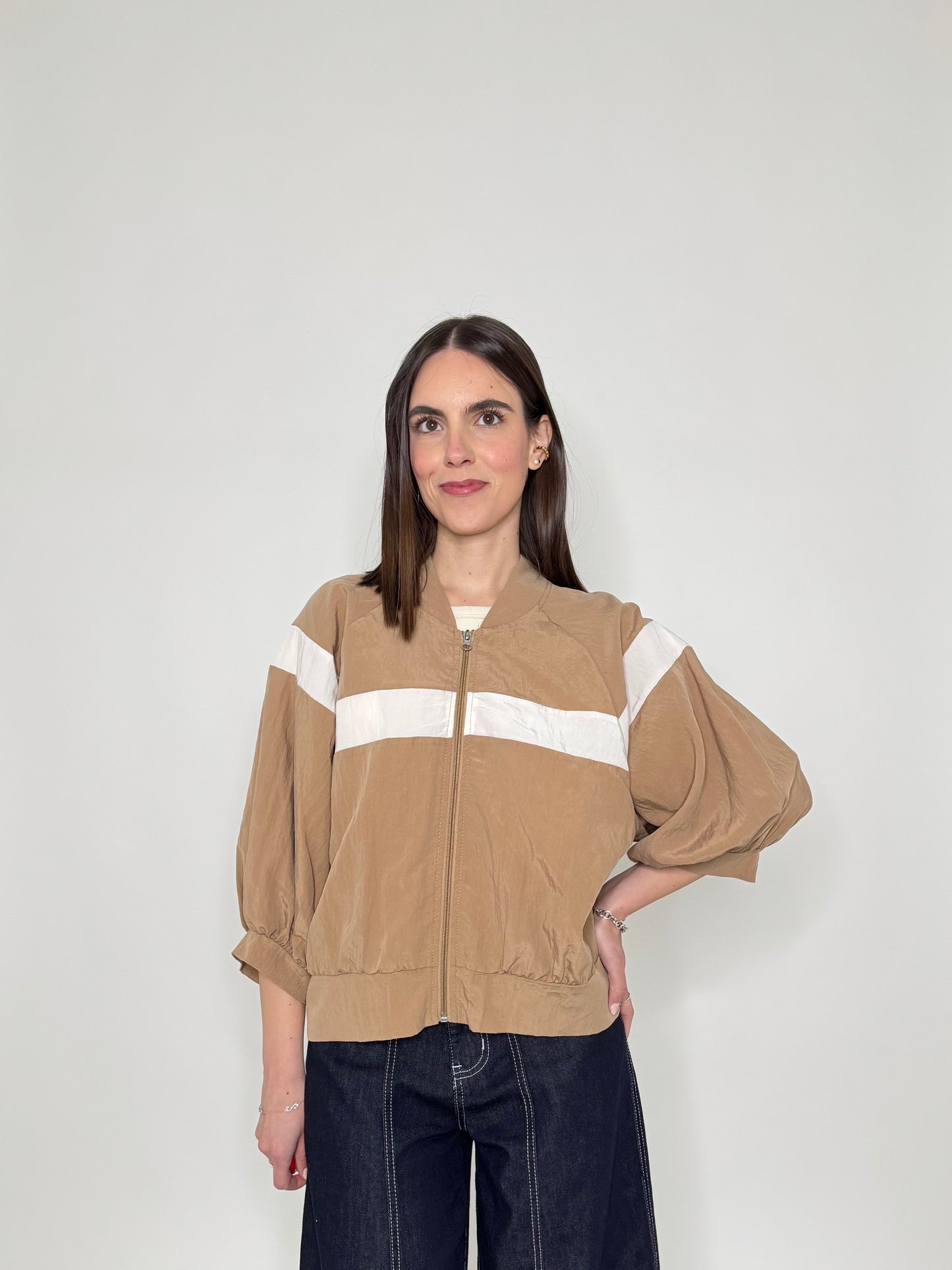 Giacca spring/summer sfoderato bicolor in lyocel