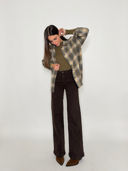 Jeans "Madrid" Wide Leg cioccolato