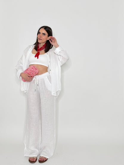 Camicia in lino Deserto Bianco