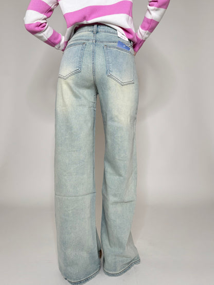 Jeans wide leg vintage wash