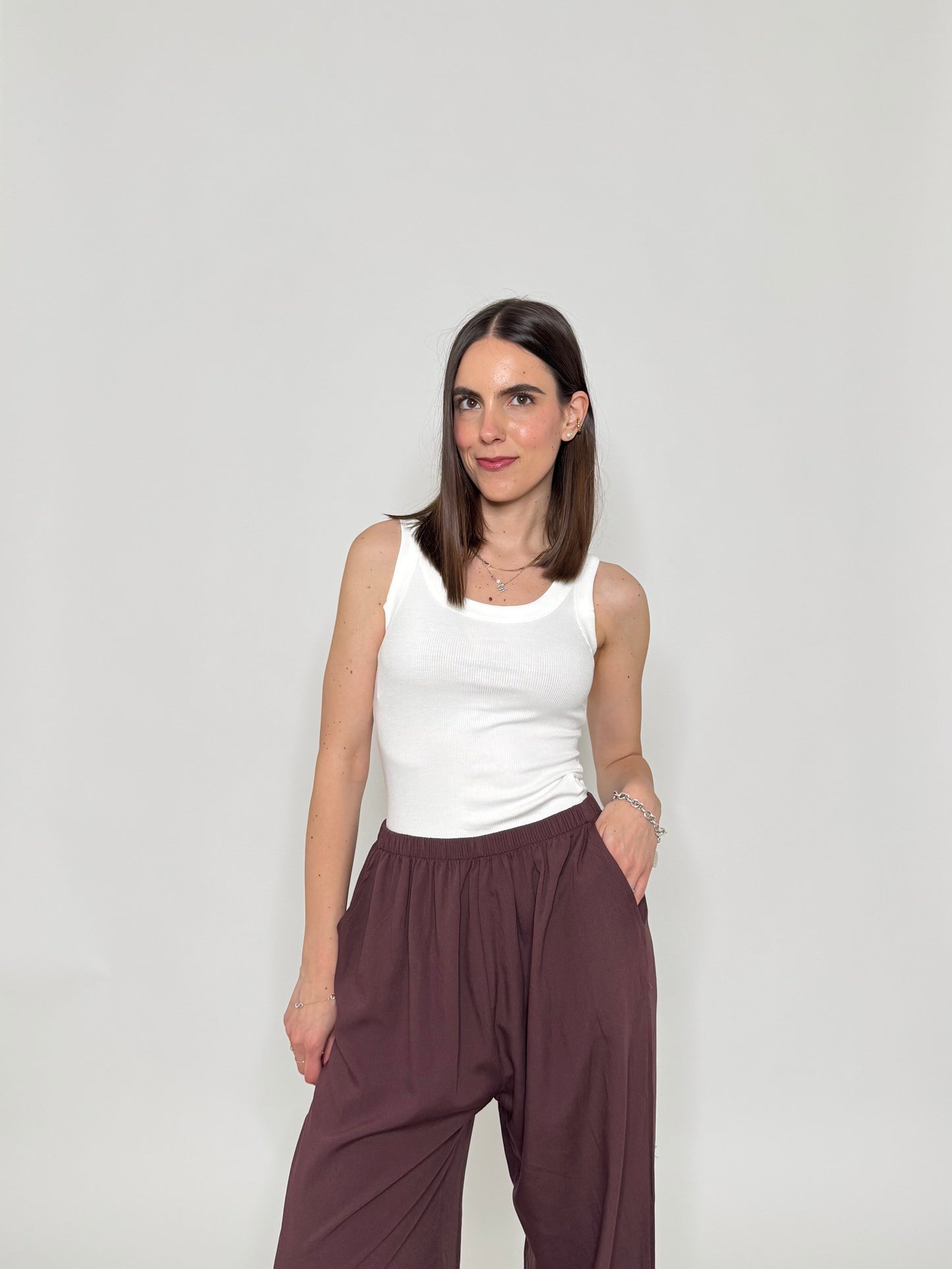 Completo Grace in fresca viscosa cioccolato