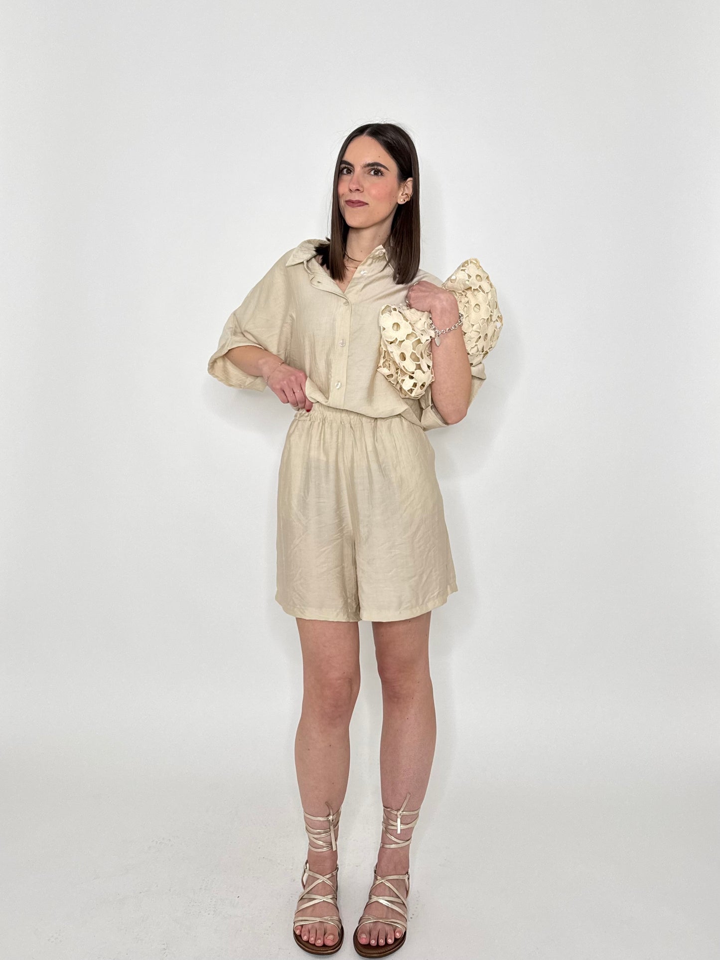 Completo Kelly in viscosa beige