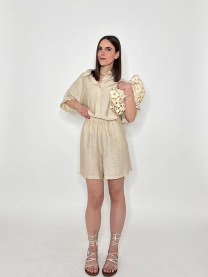 Completo Kelly in viscosa beige