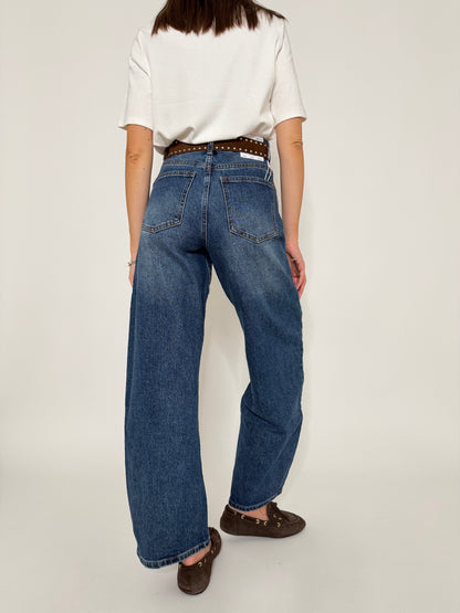 Jeans Balloon Fit in Denim Blu