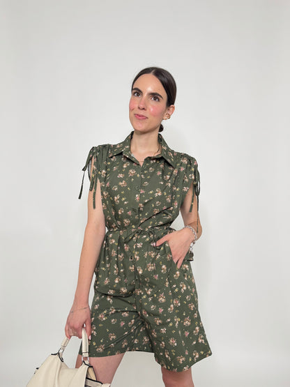 Completo Floreale Olivia Verde