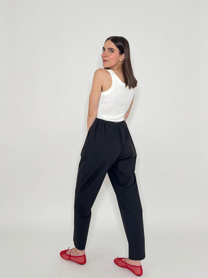 Pantalone fresco cotone Office Nero