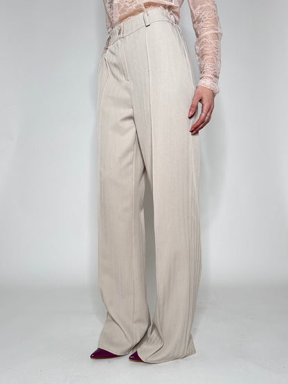 Pantalone morbido taglio elegante Beige